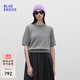 BLUE ERDOS【零感羊絨】25秋冬新品羊絨羊毛混紡圓領(lǐng)短袖針織衫女B256A0071 中灰 2XL (180)