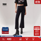 Levi's李維斯冬暖系列女士726高腰喇叭美式復古顯瘦藍黑色牛仔褲 藍黑色 24 (32)