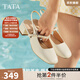 他她（TATA）包頭涼鞋女米色粗跟瑪麗珍涼鞋女高跟2025秋季新7ACE1BH5 白色 36