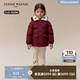 Teenie Weenie  Kids小熊童裝冬季男女寶寶仿羊羔絨翻領(lǐng)三防羽絨服 酒紅色 110 cm
