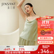 金三塔睡衣女春夏真絲19姆米重磅桑蠶絲簡(jiǎn)約性感吊帶短褲套家居服 牛油果綠 L