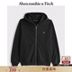 Abercrombie & Fitch經(jīng)典小麋鹿圖案男裝女裝情侶裝25春季連帽衛衣外套122-5251 黑色 M (180/100A)