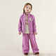 允兒媽寶寶秋冬百搭立領(lǐng)棒球服運動(dòng)褲套裝允兒媽女童春季新款外套褲子潮 粉紫色衛衣 現貨 130