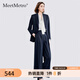 MeetMetro瑪依爾西裝套裝女2025秋季新款職業(yè)正裝西服西褲兩件套 藏藍色【現貨閃電發(fā)】 S