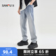 三福2025夏季男士合身錐形牛仔褲 時(shí)尚休閑通勤褲子長(cháng)褲499998 藍色 32