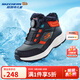 Skechers斯凱奇童鞋兒童冬季旋鈕保暖棉靴男女童加絨鞋運動棉鞋303467L 405301L-海軍藍色/多彩色/NVMT 34