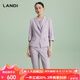 藍地（LANDI）[輕染柔霧紫]LANDI氣質(zhì)收腰七分袖西服外套女西裝上衣夏新品 柔霧紫 L