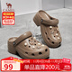 駱駝（CAMEL）洞洞鞋女時(shí)尚DIY鞋花休閑涼鞋顯高涼拖鞋 L25M071023 卡其 38-39
