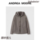 麗紗蓓兒皮毛一體外套女真皮皮衣羊羔毛帶帽/安德烈.穆?tīng)栄b兩面穿羊連帽皮 灰色 兩面穿 S