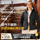 探路者軟殼衣外套戶(hù)外運動(dòng)保暖防風(fēng)抓絨夾克徒步登山服 黑色女 M
