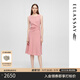 歌力思（ELLASSAY）2025夏季新款三醋纖粉色溫柔氣質(zhì)掐腰無(wú)袖連衣裙女EWE362Y15900 藕粉色 M