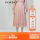 PORTS寶姿女裝夏季櫻粉色紗織半身裙長(cháng)裙LL9S009KCP002 玫瑰霧粉 S (4)