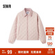 森馬（Semir）棉服女燈芯絨翻領(lǐng)菱形格復(fù)古2024冬三防寬松輕薄棉衣109724112007