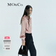 MO&Co.毛衣美麗諾綿羊毛山羊絨時(shí)裝拉鏈翻領(lǐng)短款設計感摩安珂 淡粉色 M 165
