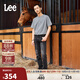 Lee涼涼褲25新品723修身中腰直筒輕薄黑灰男牛仔褲