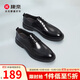 康奈（kangnai）皮鞋男春季新款男士商務(wù)舒適正裝鞋牛皮圓頭德比鞋18241062 黑色 38