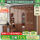 小木窩（XIAOMUWO）衣柜實(shí)木衣柜平開(kāi)門(mén)家用臥室大衣櫥帶折疊鏡子紫金檀木新中式 三門(mén)衣柜