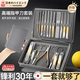 AILUKI日本指甲刀套裝男士指甲剪女家用進(jìn)口指甲鉗修腳專(zhuān)用工具 【防飛濺款】升級配件加厚6件套漸變金三次開(kāi)刃更鋒利
