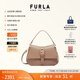芙拉（FURLA）【同價(jià)11.11】【明星同款】FLOW中號牛皮女士手提包單肩斜挎包 灰褐色