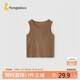 童泰（TONGTAI）寶寶背心秋冬季嬰兒衣服兒童暖姜發(fā)熱保暖打底內衣馬甲棕色80cm