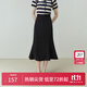 范思藍恩23FS12008 人魚(yú)公主 魚(yú)尾裙半身裙女中長(cháng)款夏季高腰a字裙 黑色 S