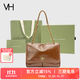 VANESSA HOGAN VH女包太陽(yáng)神系列復古郵差包腋下單肩包斜挎包通勤大容量托特包 棕色大號-禮盒裝