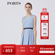 PORTS寶姿春夏新品女裝V-領(lǐng)無袖中長連衣裙LM8D079MFT022 霧藍色 M (6)