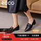 愛(ài)步（ECCO）穆勒鞋女 尖頭淺口一腳蹬單鞋女 型塑系列21424301001 黑色38