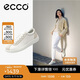 愛(ài)步（ECCO）牛皮簡(jiǎn)約系帶舒適休閑板鞋 柔酷零點(diǎn)女鞋220253 白色/灰白色37 HL