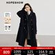 紅袖100%綿羊毛呢大衣冬季2024新款女裝學(xué)院風(fēng)落肩高級(jí)翻領(lǐng)雙面呢外套 藏青495（S碼XS碼預(yù)售11.12） M