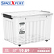 SPACEXPERT塑料收納箱特大號儲物箱學(xué)生書(shū)箱兒童玩具整理搬家打包周轉箱 透明 【實(shí)測盛水容積80L】單只裝