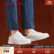 THOM WILLS小白鞋男內(nèi)增高真皮休閑白色板鞋鱷魚紋黑尾男鞋冬季 白色G972-1（鱷魚紋淺咖尾） 41 /7.5碼