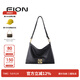 菲安妮（FION）牛皮疊疊包2025新款通勤托特包大容量女單肩包生日禮物 經(jīng)典黑 (大款)