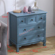 愛(ài)迪威五斗柜實(shí)木特價(jià)清倉臥室抽屜儲物柜客廳收納柜子家用五斗櫥斗柜 60cm長(cháng)3層灰藍色-整體送貨 整裝