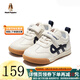暇步士（Hush Puppies）童鞋新款兒童鞋德訓鞋寶寶鞋女童鞋軟底戶(hù)外防滑運動(dòng)鞋男童休閑鞋 HP3301藍色皮面四季款 27