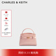 CHARLES&KEITH鱷魚(yú)紋凱莉包手提斜挎婚包包女包生日禮物CK2-50270880-1 Light Pink淺粉色（新色） S