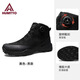 悍途登山鞋秋冬防滑耐磨舒適透氣旋轉扣快速穿脫戶(hù)外爬山鞋220838A 黑色-男 45