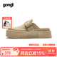 共跡gongji張馨予同款勃肯鞋厚底2025秋季新款涼拖鞋外穿半拖鞋女鞋情侶鞋 卡其色 36