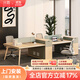 沃霖E0級辦公家具辦公桌椅簡(jiǎn)約現代財務(wù)辦公室職員桌屏風(fēng)卡座員工位 四人位不含椅【3100*1230*1045】