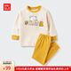 優(yōu)衣庫嬰幼兒寶寶繪本合作系列睡衣長袖起居服套裝478468 46 鵝黃色 100