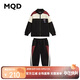 MQD童裝上衣+褲男大童秋學(xué)院風(fēng)運動(dòng)休閑立領(lǐng)套裝 黑色 130
