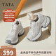 他她（TATA）女鞋網(wǎng)面鞋子秋季新款時(shí)尚休閑鞋百搭增高老爹鞋CZX02CM5 米/銀 37