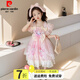 皮爾卡丹（pierre cardin）童裝洛麗塔公主裙女童連衣裙夏季兒童玉桂狗美樂(lè )蒂裙子蓬蓬網(wǎng)紗裙 粉色美樂(lè )蒂 130 尺碼7~8歲【120-130cm】