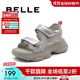 百麗（Belle）銀色老爹運動(dòng)涼拖鞋女商場(chǎng)款厚底涼鞋B6M1DBL4 銀色 37 (235mm)