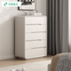 皇海家具現代簡(jiǎn)約實(shí)木啞光斗柜臥室收納床尾柜五斗柜抽屜柜客廳多層儲物柜 【啞光灰】長(cháng)60寬40高120CM