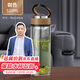 希樂(lè ) 玻璃杯大容量帶茶隔水杯男女便攜帶提環(huán)泡茶杯子辦公杯咖色520ml