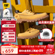 CAT卡特低幫大黃靴休閑皮鞋男士防潑水皮面登山鞋板鞋P111542N3AMC25 黃色 40