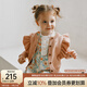 OAK FAMILY新品秋冬新品長(cháng)袖毛衣全棉開(kāi)衫女寶寶針織衫輕暖純棉薄外套 粉色 90 cm