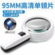 我思我夢(mèng)放大鏡高清40倍正品玻璃手持式帶燈老人閱讀高倍維修鑒定專(zhuān)用學(xué)生 【20倍】95MM+電池+擦鏡布