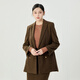 哥弟（GIRDEAR）秋冬新款時(shí)尚通勤極簡(jiǎn)廓形爆款雙排扣西裝1400120 深棕色 S (2)